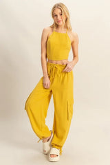 Hazel Blues® | HYFVE Crop Top and Cargo Pants Set