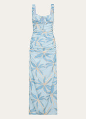 Cosmic Love Ruched Maxi Dress Opulent Blue