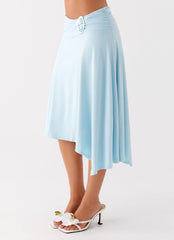 Brisa Midi Skirt Turquoise