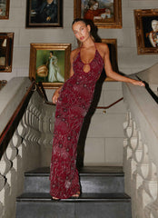 All For Love Maxi Dress Burgundy