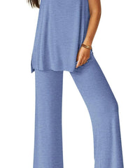 Hazel Blues® | Round Neck Tank and Pants Set