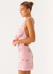Busy Woman Mini Dress Dusty Pink