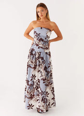 Carmel Maxi Dress Bluewood Blossom