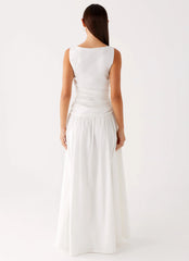Carmel High Neck Maxi Dress White