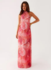 California Maxi Dress Flamingo Fling