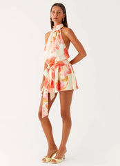 Diablo Backless Mini Dress Mimosa Blossom