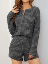 Hazel Blues® | Ribbed Round Neck Top and Shorts Set