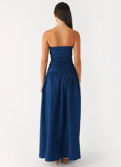 Carmel Denim Maxi Dress Indigo