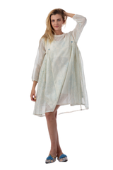 Alice Blue Silk Cotton Summer Dress