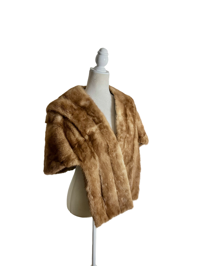 american beauty | mink shawl | one size | contains flaw