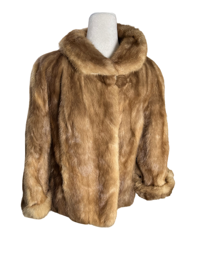antique mink jacket | size L | FOR REPURPOSE/ RESTORATION