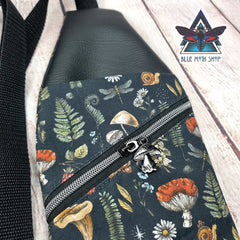 Autumn Mushrooms Mini Travel Sling Bag