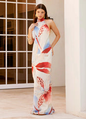 California Maxi Dress Deep Sea Bloom