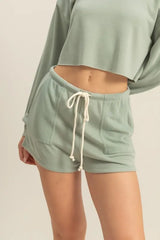 Hazel Blues® | HYFVE Drawstring Mid Waist Shorts