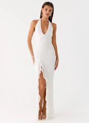 Charmed By You Maxi Dress White