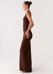 Balvin Cut Out Maxi Dress Cool Chocolate