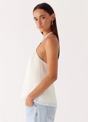 Danni Halter Top - White