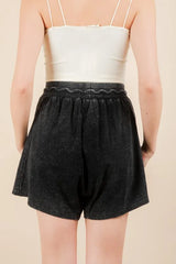 Hazel Blues® | VERY J Mineral Washed Comfy Baggy Shorts