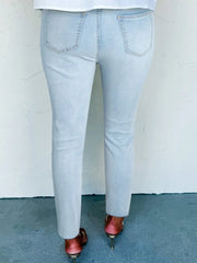 Hazel Blues® | Mid Rise Ankle-Length Distressed Skinny Jeans