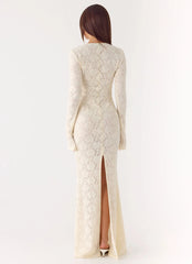 Astoria Long Sleeve Maxi Dress Ivory