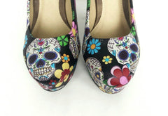 Black Sugar Skull High heels