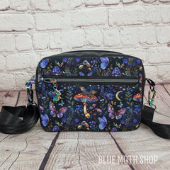 Blue Magic Mushroom crossbody bag