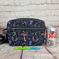 Blue Magic Mushroom crossbody bag