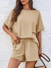 Hazel Blues® | Round Neck T-Shirt and Drawstring Shorts Set