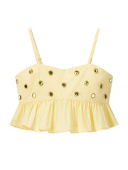 Hazel Blues® | Eyelet Cami and Bubble Skirt Set