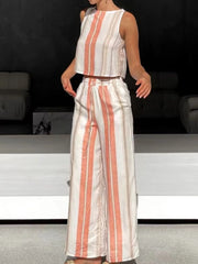 Hazel Blues® | Printed Tank and Wide Leg Pants Set