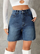 Hazel Blues® | Frayed Hem Denim Shorts