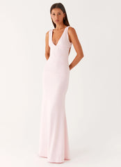 Cherry Sky Maxi Dress Baby Pink
