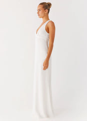 Desi Halterneck Maxi Dress White