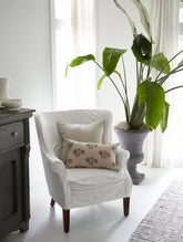 Carnation Blue And Taupe Petit Lumbar Pillow