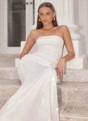 Anticipating Sequin Maxi Dress White