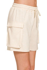 Hazel Blues® | Zenana Scuba Thigh Pocket Shorts