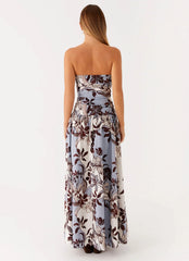 Carmel Maxi Dress Bluewood Blossom