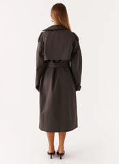 Brighton Oversized Trench Coat Grey