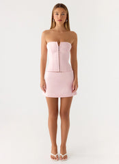 All My Ladies Low Rise Mini Skirt - Petal Pink