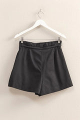 Hazel Blues® | HYFVE High-Waisted Washed Twill Paperbag Shorts