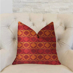 Celestial Red and Orange Luxury Throw Pillow - Plutus Brands