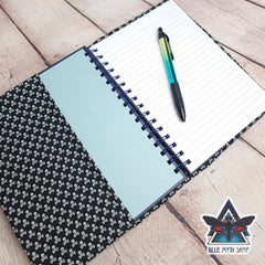 Checkerboard Grunge Notebook with removable cover A5