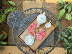 Coco Paisley Coral Red Napkin Set