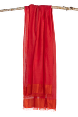 Coral and Tomato Red Scarf