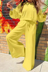 Hazel Blues® | Round Neck Long Sleeve Sweatshirt and Pants Set
