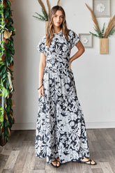 Hazel Blues® | Mittoshop Tropical Print Top and Skirt Set