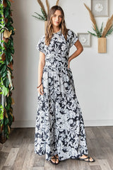 Hazel Blues® | Mittoshop Tropical Print Top and Skirt Set