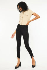 Hazel Blues® | Kancan High Rise Frayed Hem Skinny Jeans