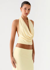Ashi Cowl Top Yellow