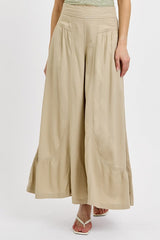 Hazel Blues® | RISEN Shirring Detail Wide Leg Pants